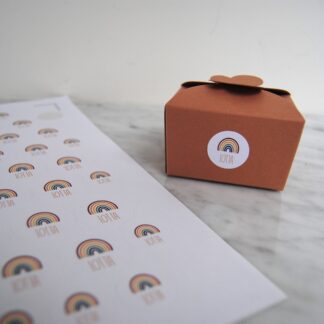 Stickers met print - regenboog