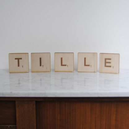 Houten Scrabble naam