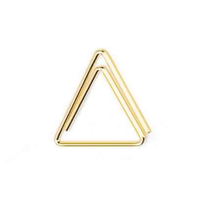 Clips driehoek - goud - 10 stuks