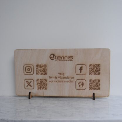 Social media bord - hout