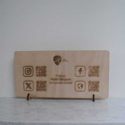 Social media bord - hout