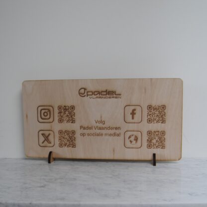 Social media bord - hout