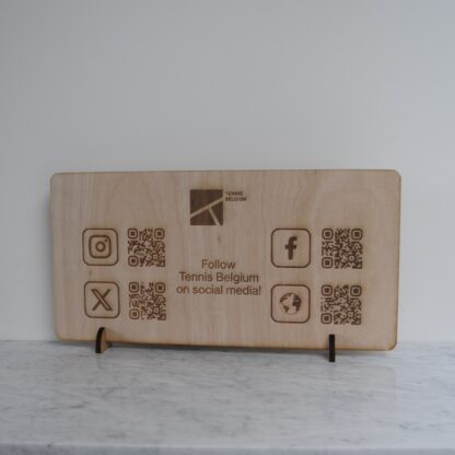 Social media bord - hout